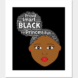 Afro Puff Girl Words in Afro Art Posters and Art